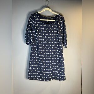 Bird and navy mini dress
